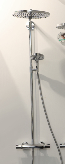 Hansgrohe Raindance Select S Душевая стойка: термостат, верхний душ 24 см, ручной душ, цвет: хром 27129000