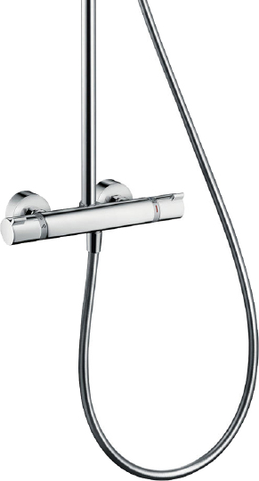 Hansgrohe Raindance Select S Душевая стойка: термостат, верхний душ 24 см, ручной душ, цвет: хром 27129000
