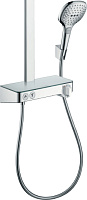 Hansgrohe Raindance Select E Душевая стойка: термостат, верхний душ 30x16 см, ручной душ, цвет: хром 27126000