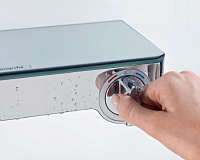 Hansgrohe Raindance Select E Душевая стойка: термостат, верхний душ 30x16 см, ручной душ, цвет: хром 27126000