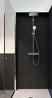 Hansgrohe Crometta E Душевая стойка: термостат, верхний душ 24x24 см, ручной душ, цвет: хром 27271000