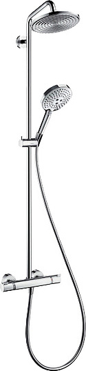 Hansgrohe Raindance Select S Душевая стойка: термостат, верхний душ EcoSmart 24 см, цвет: хром 27116000