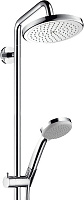 Hansgrohe Croma Душевая стойка: термостат, верхний душ EcoSmart 22 см, ручной душ, цвет: хром 27188000