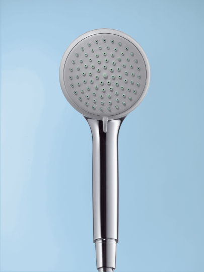 Hansgrohe Croma Душевая стойка: термостат, излив, верхний душ 22 см, ручной душ 4 режима, цвет: хром 27223000