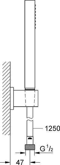 Grohe Euphoria Cube Душевой гарнитур 5,2х6,6хh21,6 см, цвет: хром 27702000
