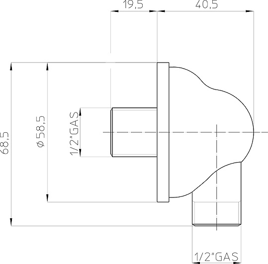 Bossini Charleston Шланговое подключение, цвет: chrome V00014.030
