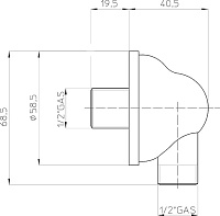 Bossini Charleston Шланговое подключение, цвет: chrome V00014.030