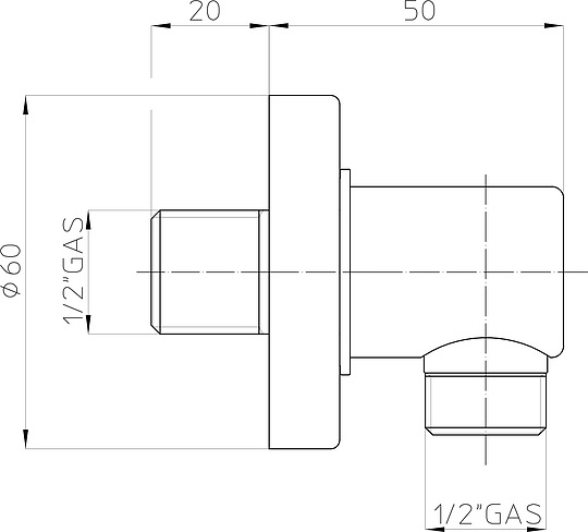 Bossini Шланговое подключение, цвет: chrome V00228.030
