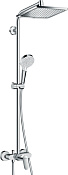 Hansgrohe Crometta E Душевая стойка: смеситель, верхний душ 24x24 см, ручной душ, цвет: хром 27284000