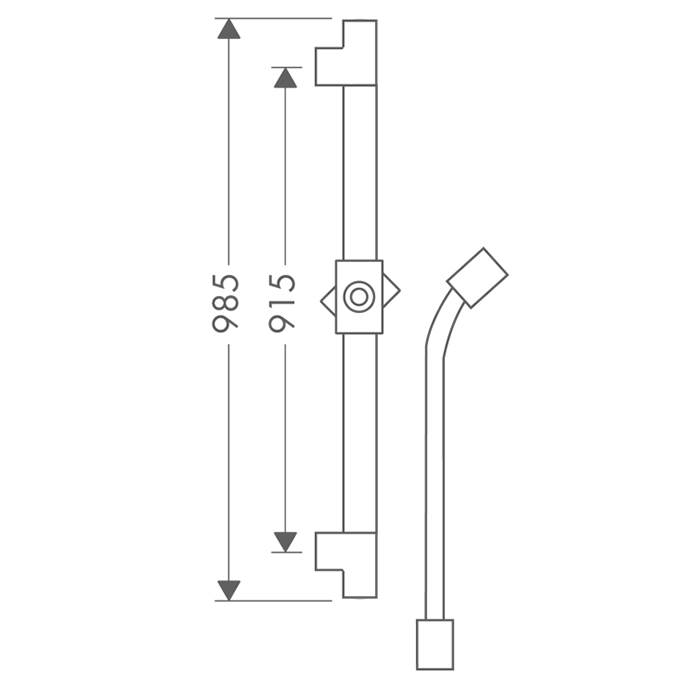 Axor Starck Душевая штанга 98 см, шланг 160 см, цвет: хром 27830000