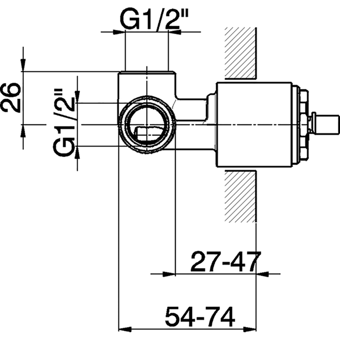 Cisal Встраиваемая часть однорычажного смесителя для душа, без шумоподавителей ZA00530004