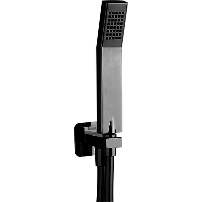 Cisal Shower Душевой гарнитур: душевая лейка, шланг 150 см, вывод, цвет: night black DS01880040