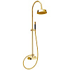 Cisal Cherie Душевая стойка: смеситель, с верхним душем, цвет: gold/night black CH0040547C