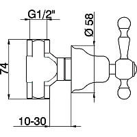 Cisal Arcana America Запорный вентиль F на холодную воду, цвет: Chrome AA00031021