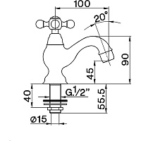 Cisal Arcana Ceramic Кран, цвет: 24K Gold AC00090024