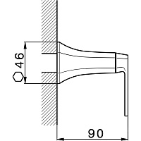 Cisal Cherie Запорный вентиль, цвет: Gold/Night Black CF0033107C