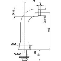 Cisal Arcana Адаптер вертикальный, цвет: 24K Gold AR00380124
