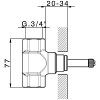Cisal Встраиваемая часть запорного вентиля, открывание против часовой стрелки ZA00331004
