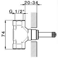 Cisal Встраиваемая часть запорного вентиля, открывание против часовой стрелки ZA00332004