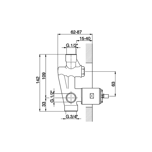 Cisal Встраиваемая часть однорычажного смесителя для ванны/душа ZA00521004