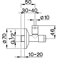 Cisal Подводка для смесителя, цвет: 24K Gold ZA00290024