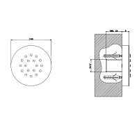 Gessi Body Jets Душевая форсунка, цвет: chrome 32971#031
