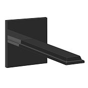 Gessi Eleganza Излив настенный 21,1 см, цвет: black metal PVD 46100#706