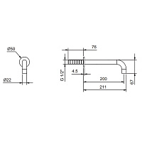 Fantini Fontane Bianche Излив смесителя для раковины, настенный, цвет Matt Gun Metal PVD 47 P5 8443