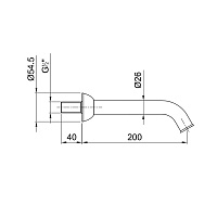 Fantini I Balocchi Излив для ванны, настенный, цвет белый матовый 60 29 0545