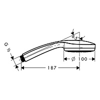 Hansgrohe Croma Ручной душ 1 вид струи Mono EcoSmart, цвет: хром 28583000