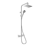 Hansgrohe Vernis Shape Душевая стойка: термостат, верхний душ Green 23x17 см, ручной душ, цвет: хром 26319000