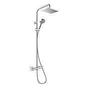 Hansgrohe Vernis Shape Душевая стойка: термостат, верхний душ 23x17 см, ручной душ, цвет: хром 26286000