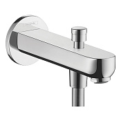 Hansgrohe Metris S Излив настенный для ванны 15,2 см с переключателем на душ, цвет: хром 31417000