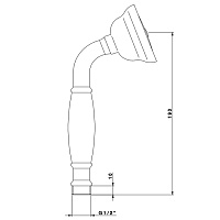 Nicolazzi Doccia Лейка ручного душа, цвет хром, ручка белая керамика C7104CR