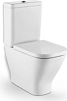 Roca Gap Clean Rim Крышка-сиденье для унитаза, без микролифта, крепление хром, цвет: белый глянцевый 801730004