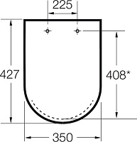 Roca Gap Clean Rim Крышка-сиденье для унитаза, без микролифта, крепление хром, цвет: белый глянцевый 801730004