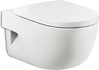 Roca Meridian Крышка-сиденье для унитаза, с микролифтом, крепление хром, цвет: белый глянцевый 8012AC004