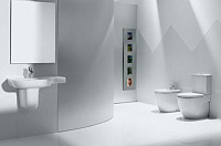 Roca Meridian Крышка-сиденье для унитаза, с микролифтом, крепление хром, цвет: белый глянцевый 8012AC004