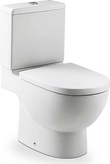 Roca Meridian Крышка-сиденье для унитаза, с микролифтом, крепление хром, цвет: белый глянцевый 8012A2004