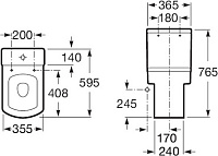Roca Hall Бачок для унитаза с механизмом двойного смыва, цвет: белый глянцевый 341620000
