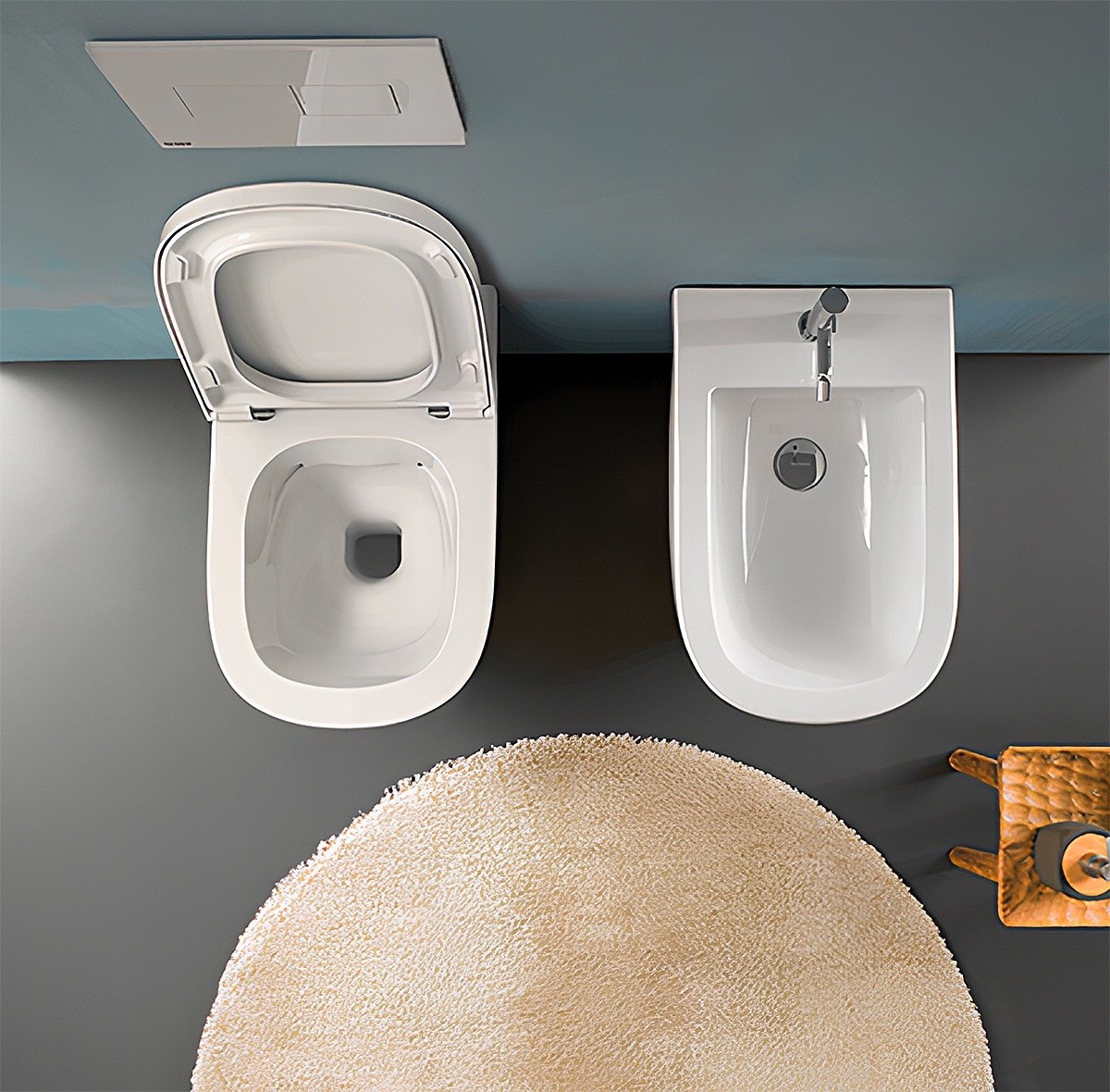 Globo Stockholm Унитаз подвесной без крышки, с креплением, 37x51 см, цвет: белый глянцевый LAS03BI