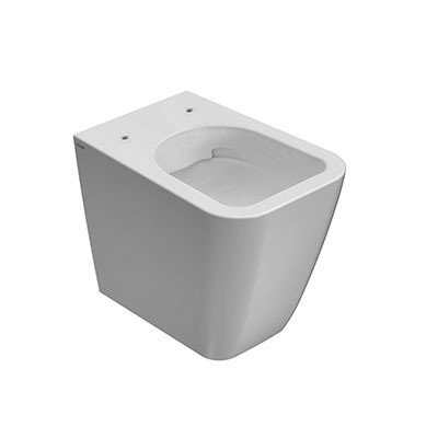Globo Stone Унитаз приставной безободковый без крышки, с креплением, 36x52 см, цвет: белый глянцевый ST004BI