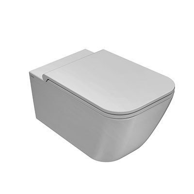Globo Stone Унитаз подвесной безободковый, с креплением, 37x45 см, цвет: белый глянцевый STS07BI