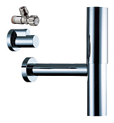 Hansgrohe Flowstar Бутылочный сифон и два угловых вентиля, цвет: хром 52120000