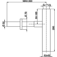 Cisal Сифон, цвет: Chrome ZA00408021