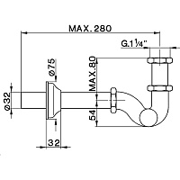 Cisal Сифон S-образный, цвет: 24K Gold ZA00411024