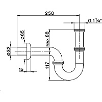 Cisal Сифон для раковины, цвет: Chrome ZA00406021