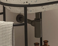 Globo Сифон для раковины латунный, цвет: черный матовый RA051AR