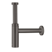 Hansgrohe Flowstar S Дизайнерский сифон для раковины, 1/4’, цвет: шлифованный черный хром 52105340