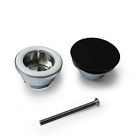 ArtCeram Донный клапан для раковины универсальный с керамической крышкой, цвет: matt black ACA038 17 00